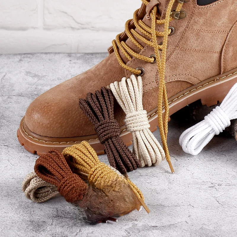 1 paire de lacets ronds 14 couleurs baskets d'extérieur lacets de chaussures bottes solides longueur de lacet 80cm 100cm 120cm 140cm 160cm Shoestring