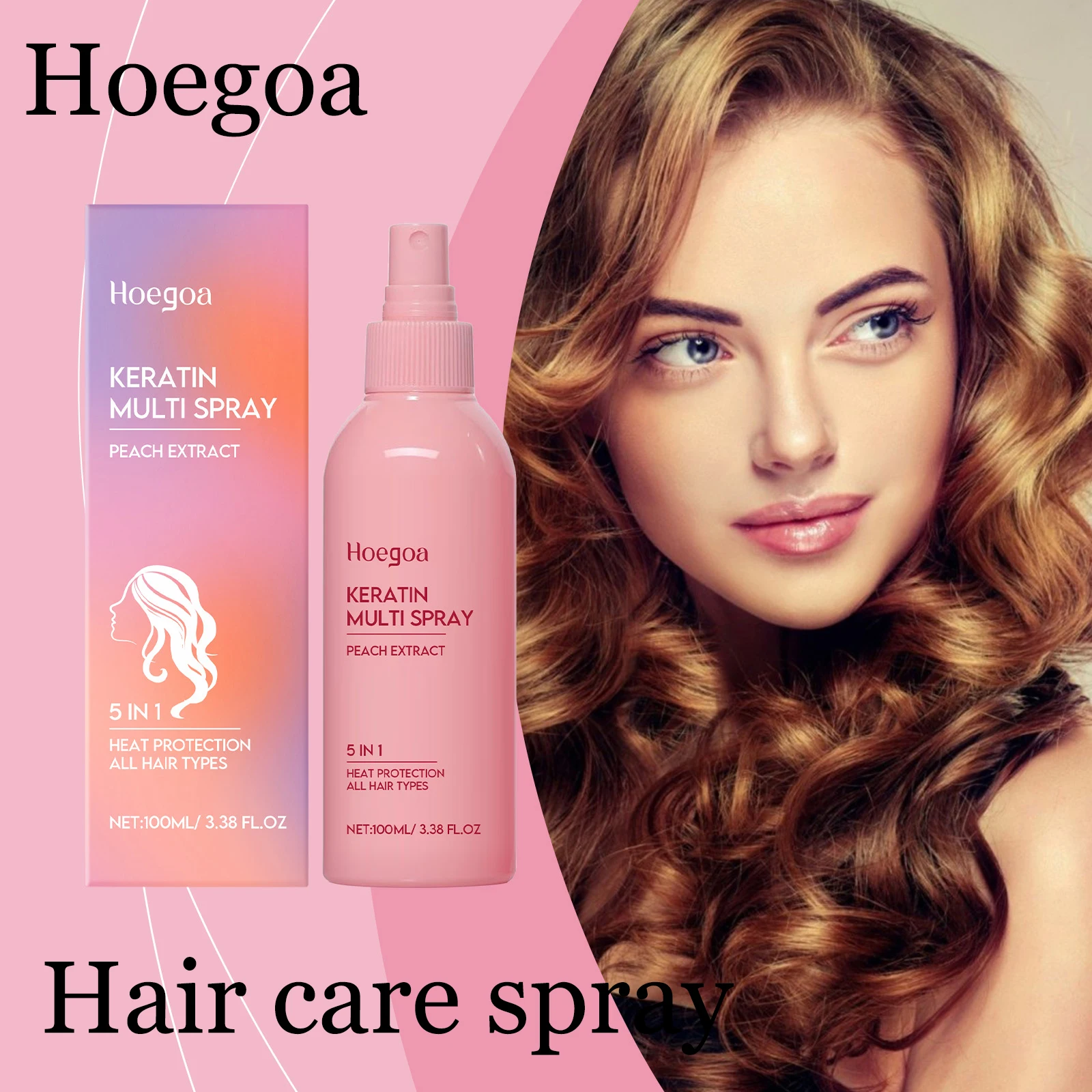

Hoegoa Keratin Hair Care Spray Gentle Nourishing Scalp Daily Moisturizing Anti-frizzing Repair Damaged Hair Hair Care Spray