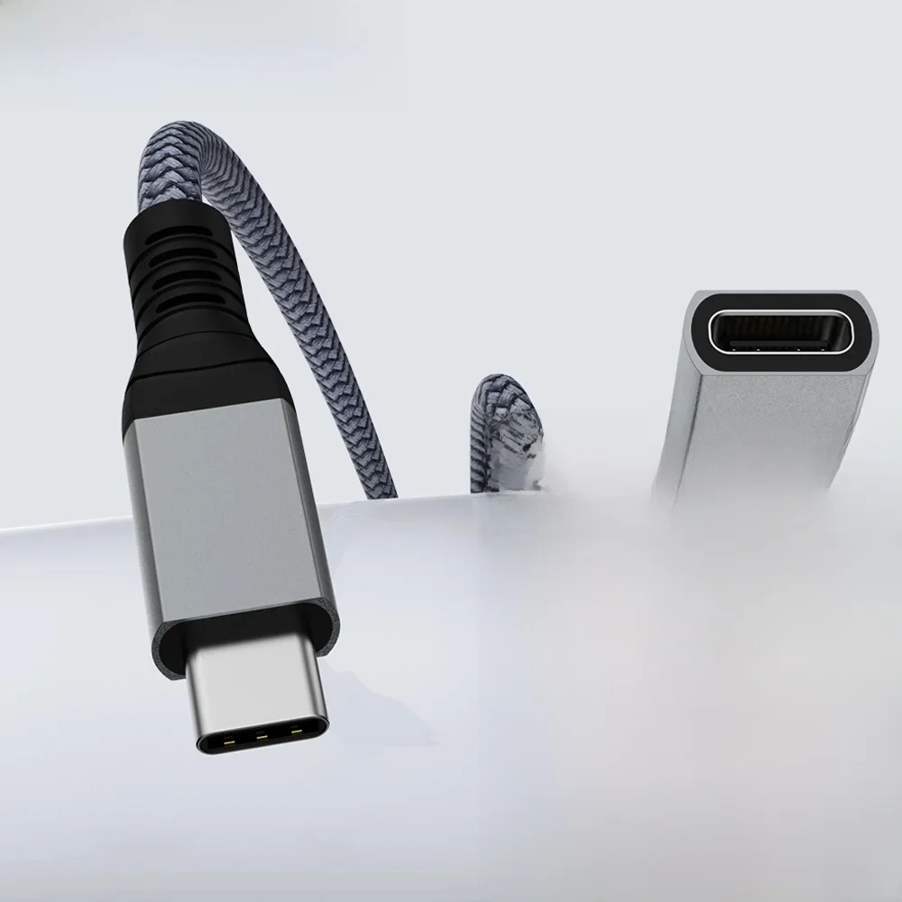 USB C Verlengkabel Audio/Video 4K @ 60HZ Type-C Man-vrouw USB 3.2 Verlengkabel voor Macbook Pro Air 20Gbps USB Datakabel - afbeelding 2