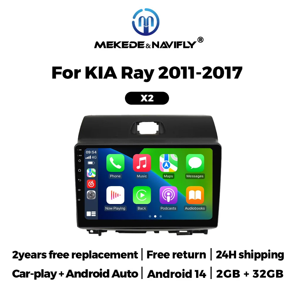NaviFly 9 Zoll Android All-in-One Auto-Intelligentes System für Kia Ray 2011 - 2017 Wireless Carplay Auto WIFI BT Radio