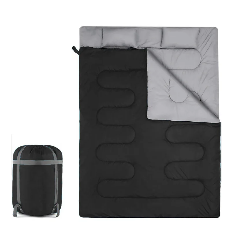 

ZlCamp Outdoor double camping with pillow sleeping bag can be split and spliced waterproof