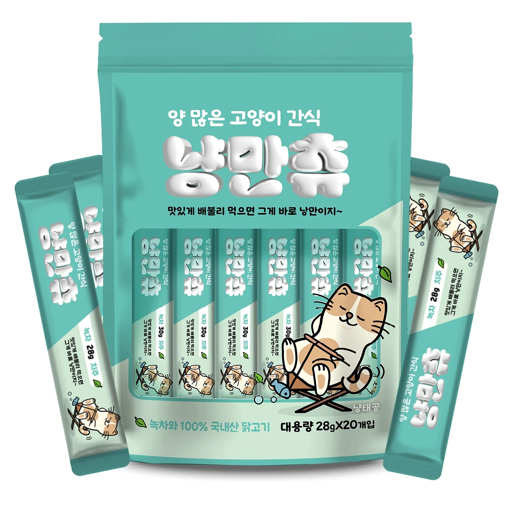 Large amount of cat squeezing snack Nyang Manchu large capacity chur 28g, 40 pieces, 60 pieces