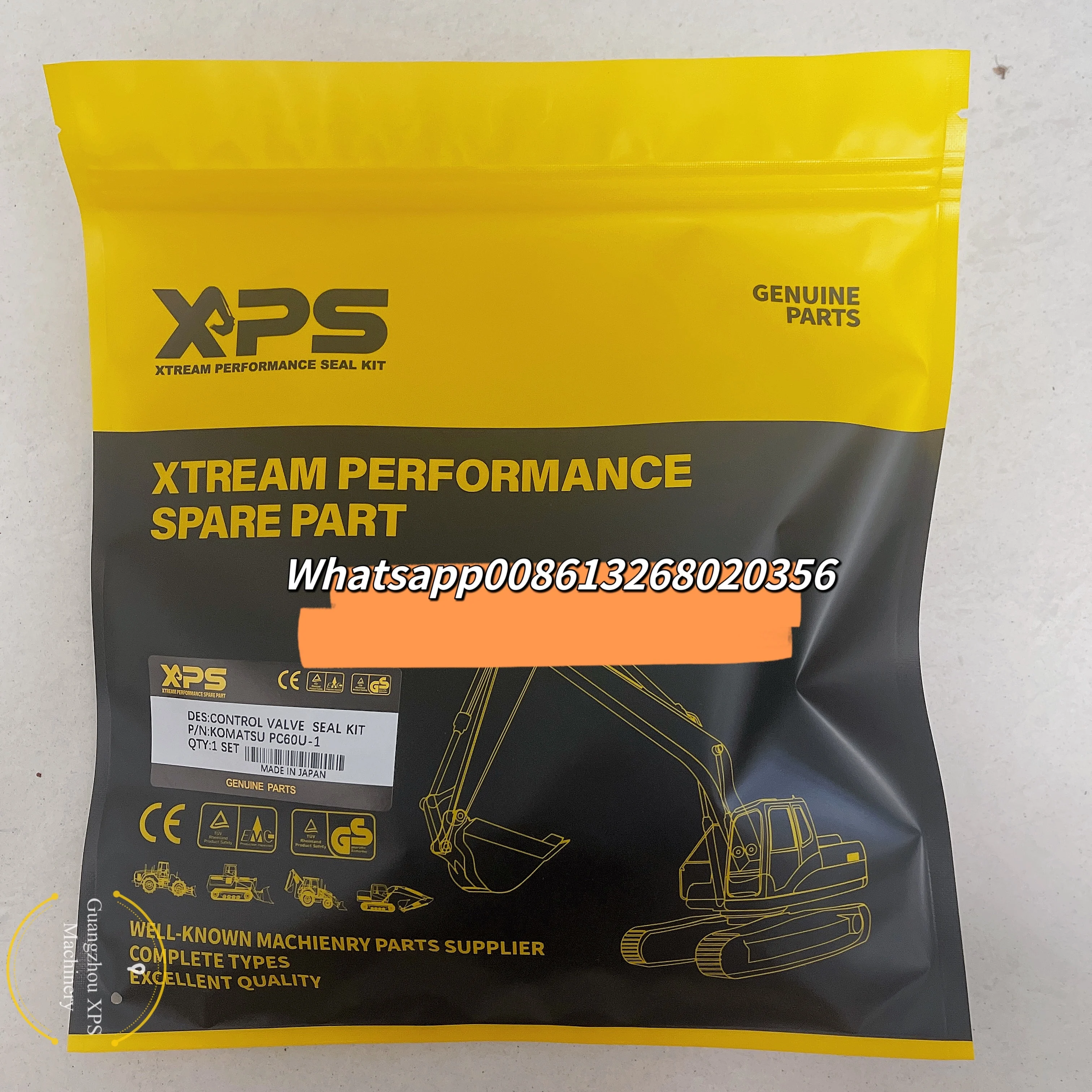 

XPS control valve seal kit for komatsu PC60-1 PC60U-1 pump seal kit ,arm boom bucket hydruliac kits swing motor final motor