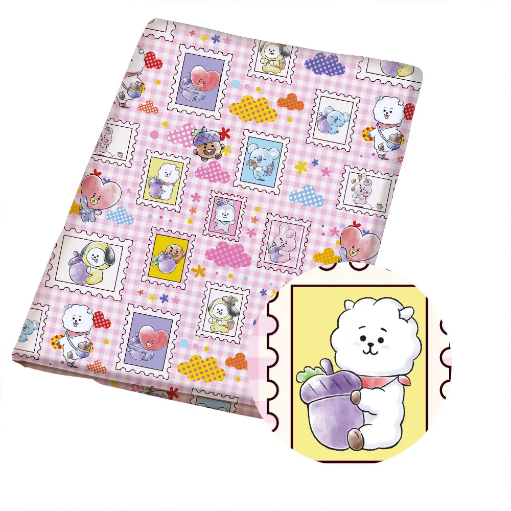 Cartoon Polyester-Katoenen Stof 140*50 Cm Met De Hand Genaaid Patchwork Gewatteerde Babyjurktas Thuis Bedlaken Stof