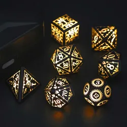 Dados LED recargables con caja de carga, juego de dados electrónicos para juegos de rol Rpg, juegos de mesa, dados D & D