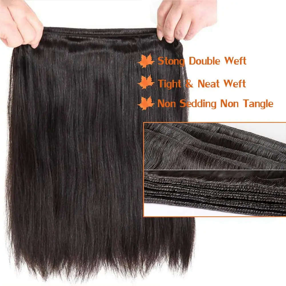 Bone Straight Bundles Human Hair Weaving Brazilian 28 30 32inch Human Hair Extensions Remy For Black Women