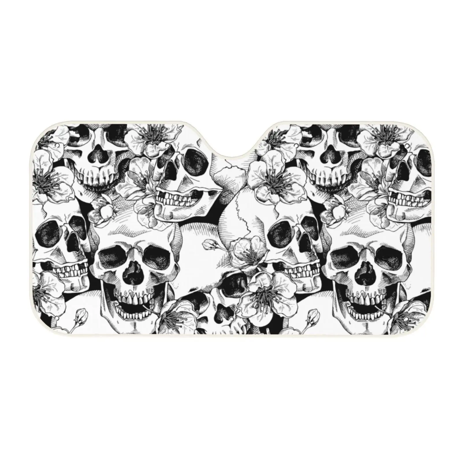 

Gothic Skull Foldable Windshield Sun Shade for Car Funny car Sun Shade Windshield Foldable car Shade Front Windshield Protector