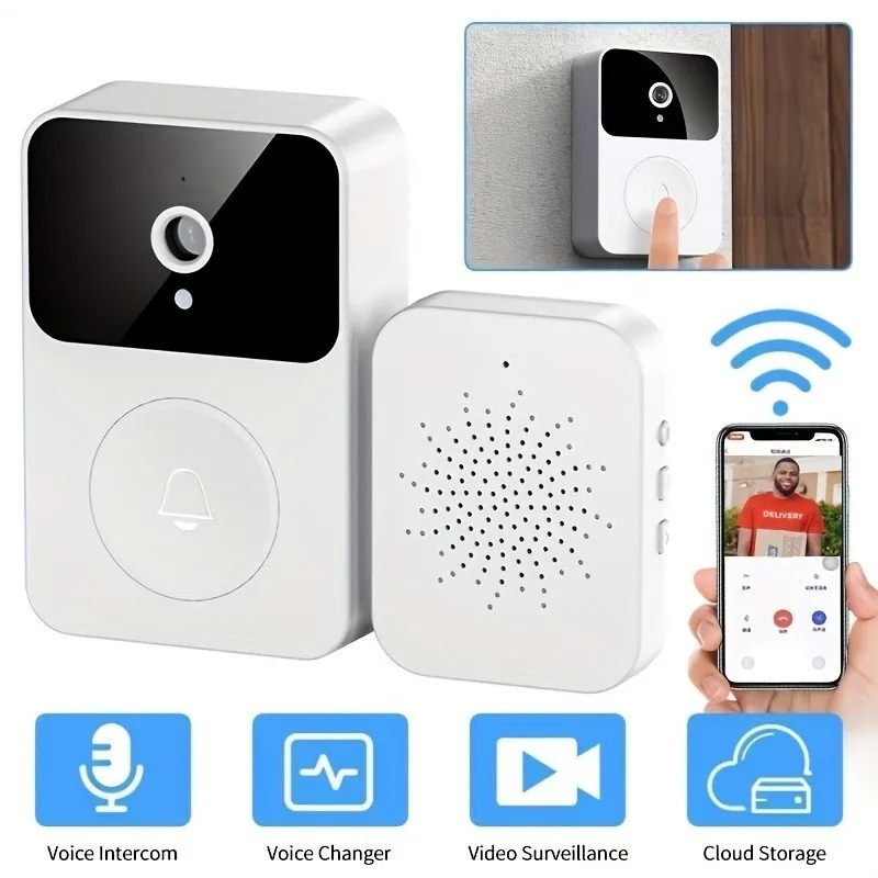 Smart Smart Home Wireless Wireless Smart HD Doorbell With Video Camera See By Mobile Phone Rechargeable