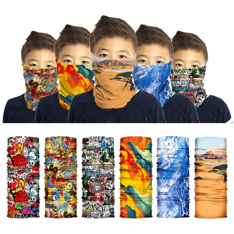 AliExpress Multifunctional Magic Scarf for Kids, Tube Bandana, Sport Balaclava, Headband, Outdoor Hiking, Cycling Neck Warmer, Face Shield