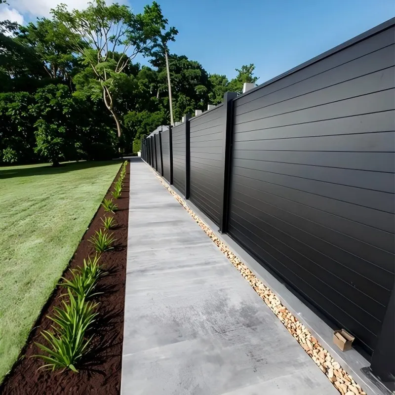 Modern Rustproof Aluminum Fence Slat Fence Panel Powder Coated Privacy Fence For Outdoor Yard Easy Installation Durable Design