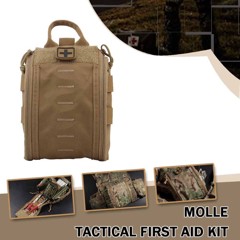 

Тактическая аптечка первой помощи, медицинская сумка для травм, MOLLE, охотничий жилет, поясные аксессуары, открытый кемпинг, быстрый отклик, аптечка первой помощи