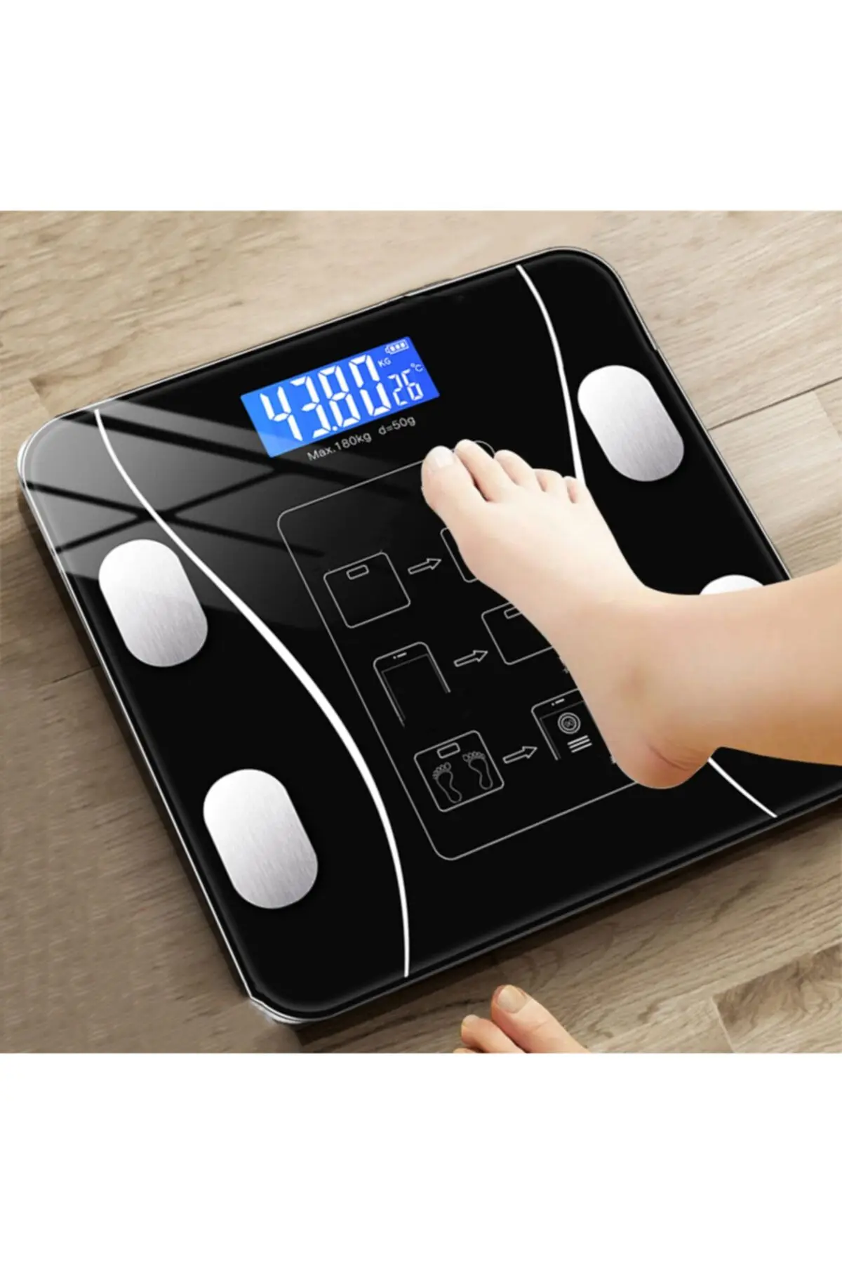 Digital Glass Scale Fat Water Muscle Body Mass Index Weight Meter Scale Fat, Water, Body Mass Index measurement fast shipping