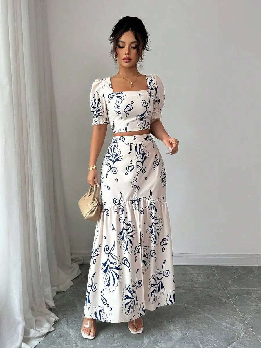 2026 Women Summer Two Piece Ou - Romper Floral Print 评论和价格