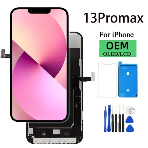 OLED Pantalla per iphone 13Promax Display LCD Touch Screen Digitizer Assembly per iPhone 13promax LCD Sostituzione A2484 A2641