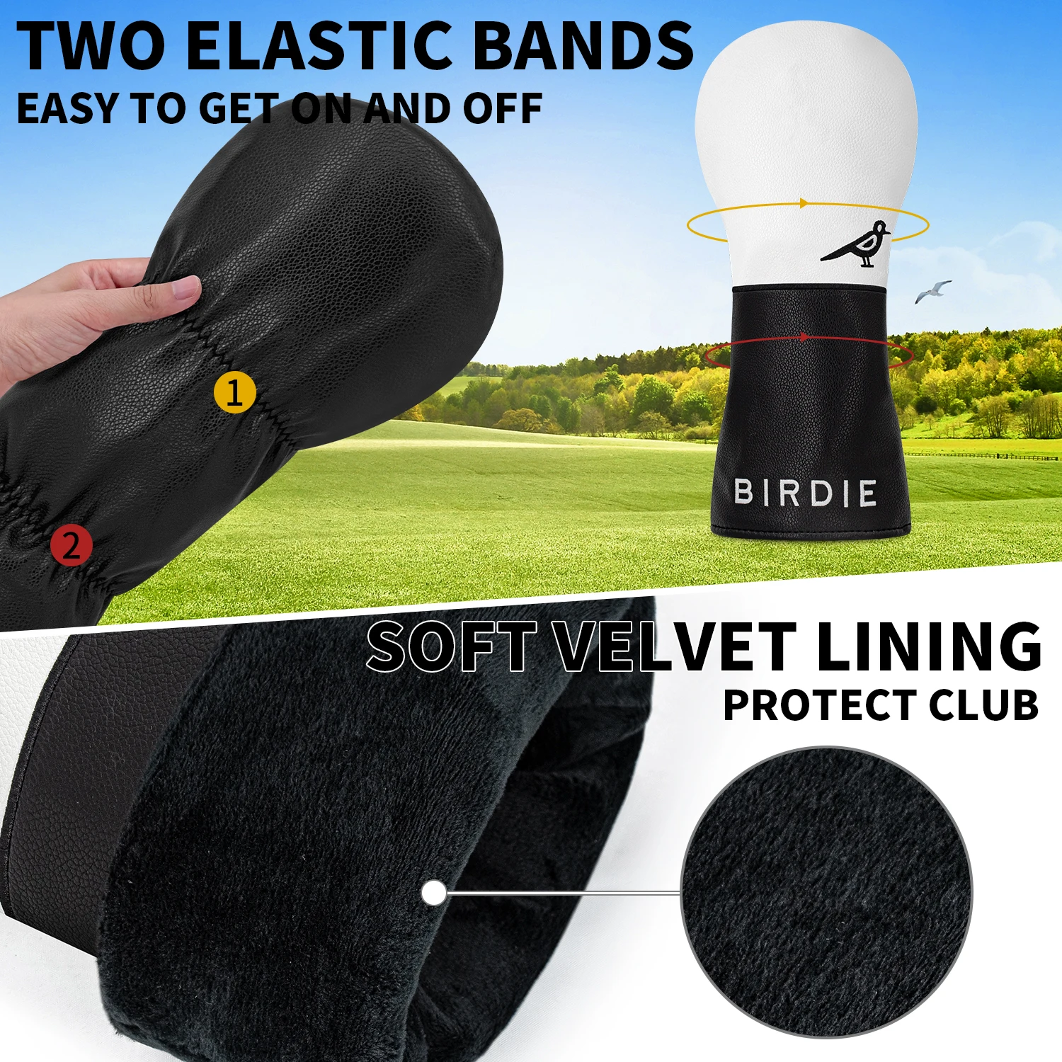 1pc/4pcs Little Bird Design Style Golf Club Covers for Driver, Fairway, Hybrids - Head Covers for Golf Clubs image 5
