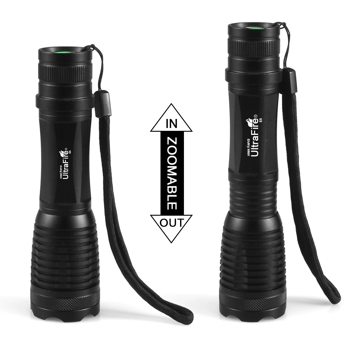 UltraFire E5 395-405nm latarka UV Ultra mocna lampa UV z możliwością powiększania oprawa lampa ultrafioletowa do detektora moczu zwierząt Scorpion