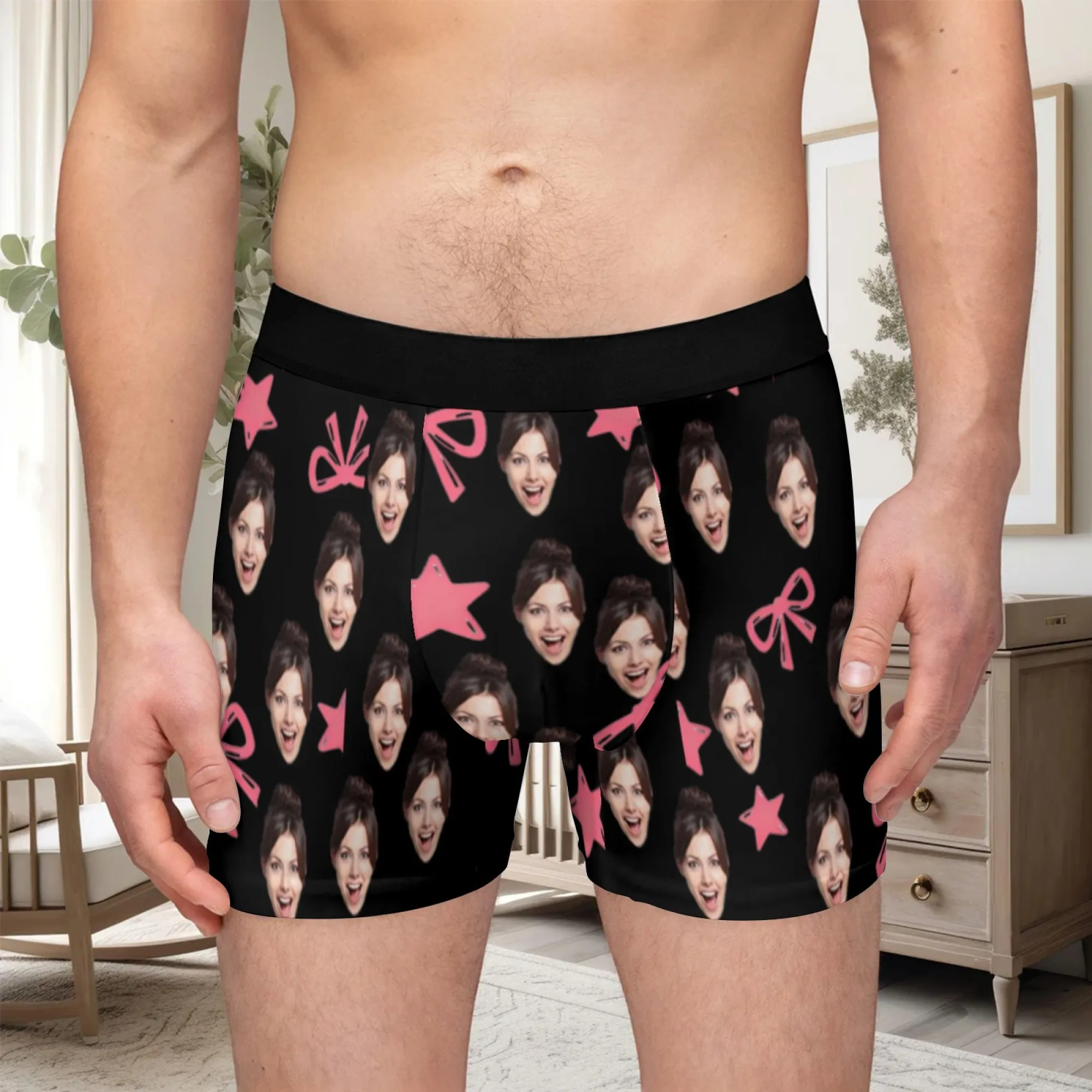 Personalized Face Photo Underwear Custom Boxer Briefs Custom Men Valentine's Day Gift For Husband Anniversary Gift for Dad