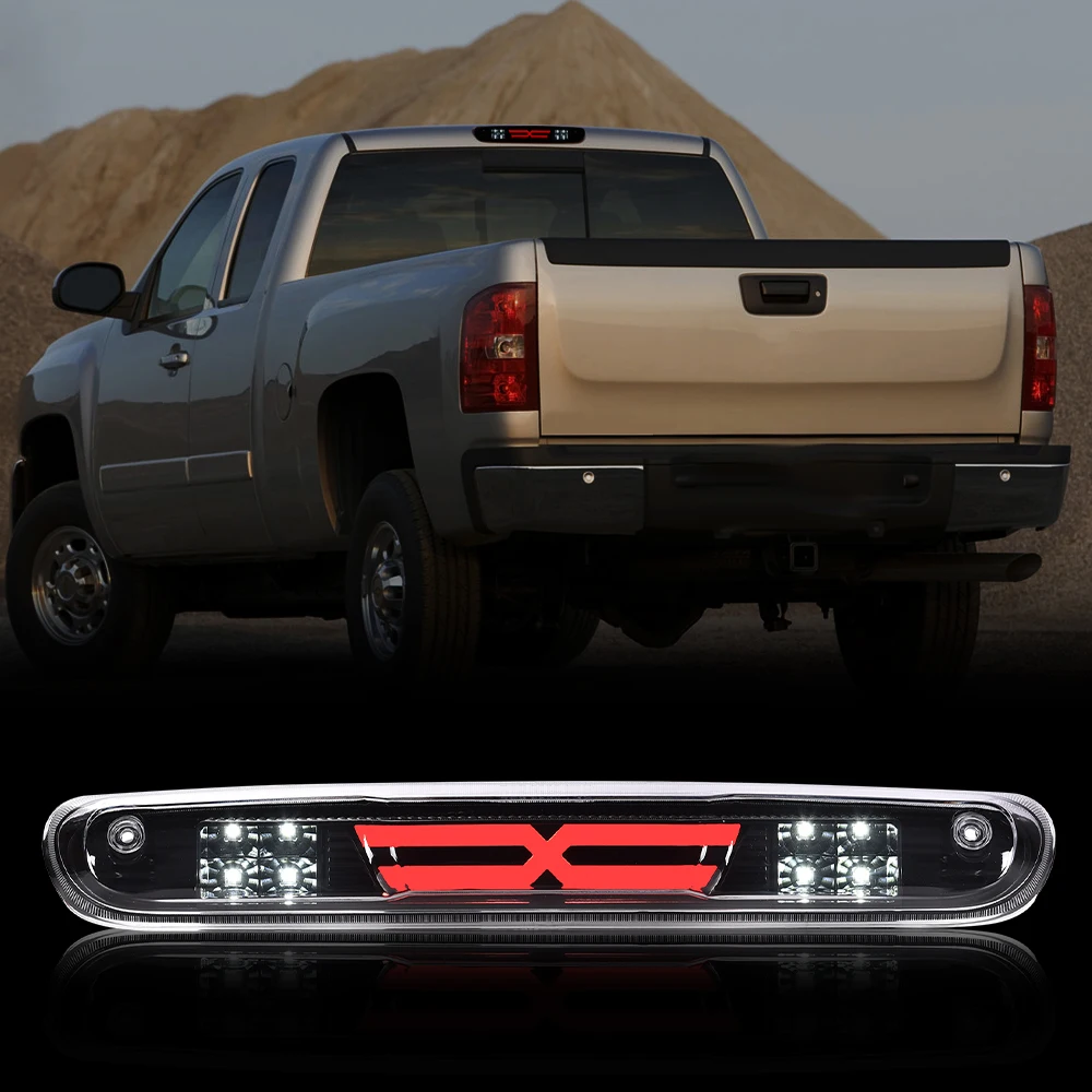الخلفية 3Rd الثالثة الفرامل البضائع مصباح X نمط صالح ل 2002-2009 دودج رام شاحنة مقاوم للماء عالية جبل وقف الذيل ضوء Led
