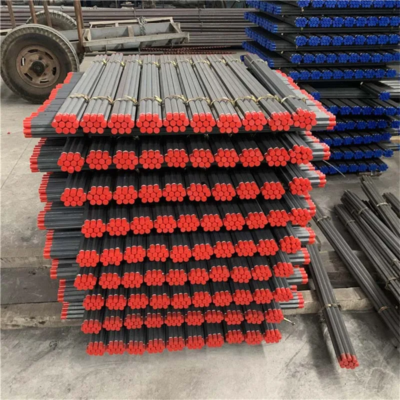 Tania rura do wiertarek sześciokątnych B19 B22, kuty drążony pręt do wiertarek skalnych, pneumatyczny pręt stalowy do wiertarek skalnych, rura do wiertarek pneumatycznych.