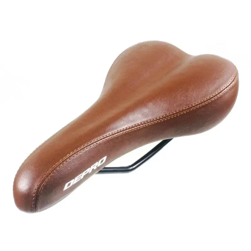 AliExpress heppe Retro Bicycle Saddle PU Leather Cycling Saddle Vintage Seat Custion Road Bike MTB Sport Saddle Classical Brown/Black Bike Seat