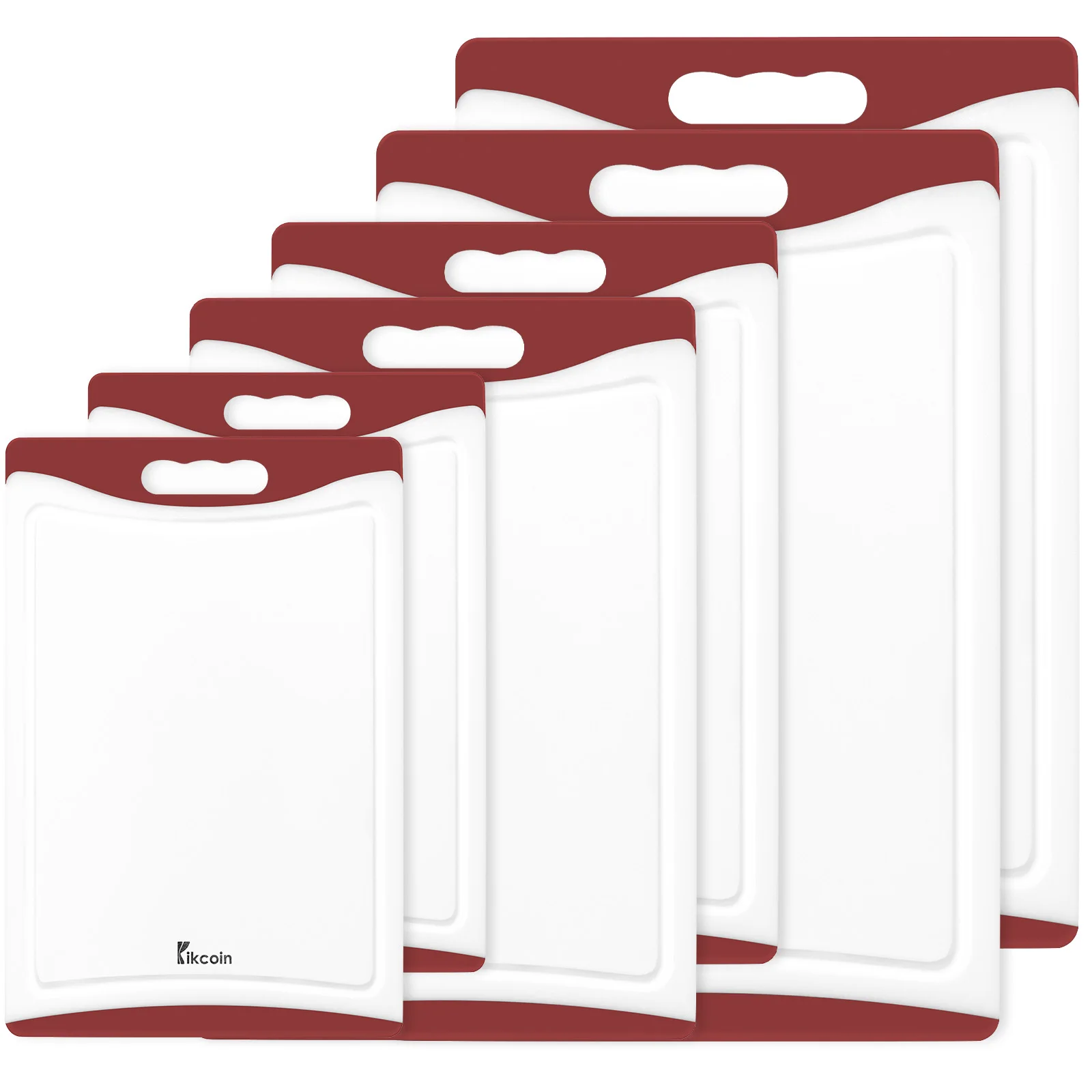 

Plastic Cutting Board with Built-in Handle, Red