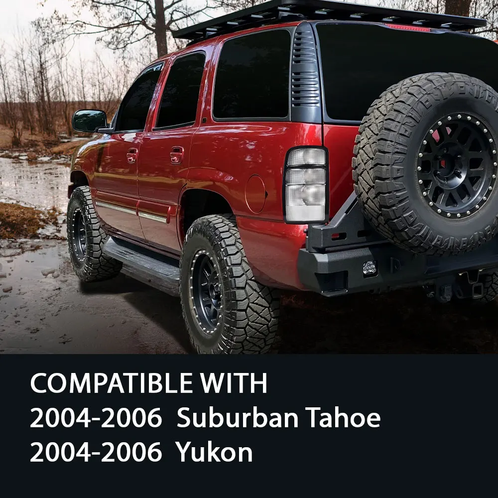 

Редкий полностью прозрачный задний фонарь в евро, подходит для Chevy Suburban Tahoe 00-06, водонепроницаемые, снегозащитные, пылезащитные, автомобильные аксессуары