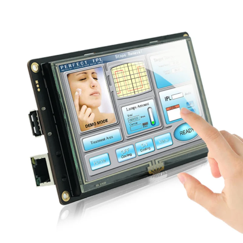 Módulo Touchscreen LCD TFT inteligente, HMI inteligente, porta UART para Arduino, Nano, Uno, R3, 4.3 ", 5,5, 7,7", 7,10, 1 ", 12.1", 256K cores