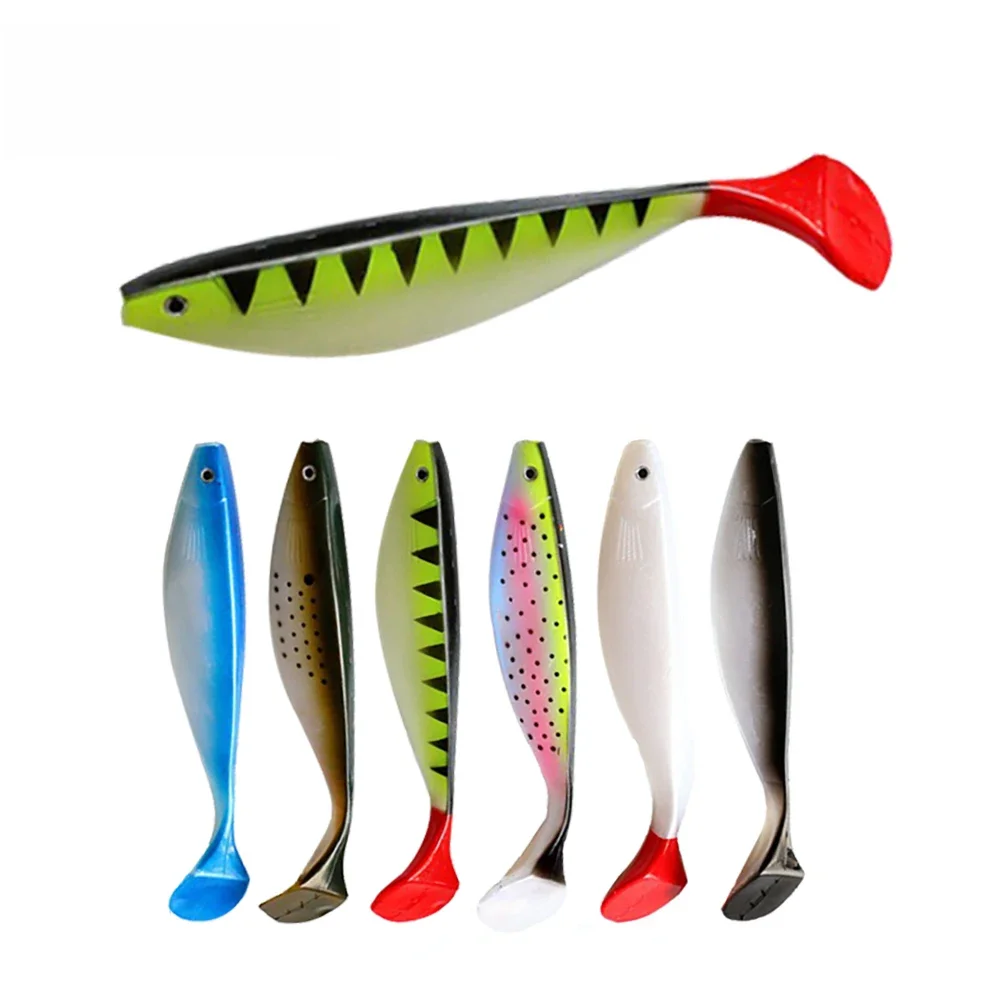 11 cm/15 cm/23 cm feeder leurre de pêche queue de pagaie nageurs leurre souple appât en silicone grand appât souple pour la pêche à la carpe de mer