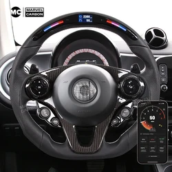 100% REAL CARBON FIBER STEERING WHEEL COMPATIBLE WITH Benz smart 453