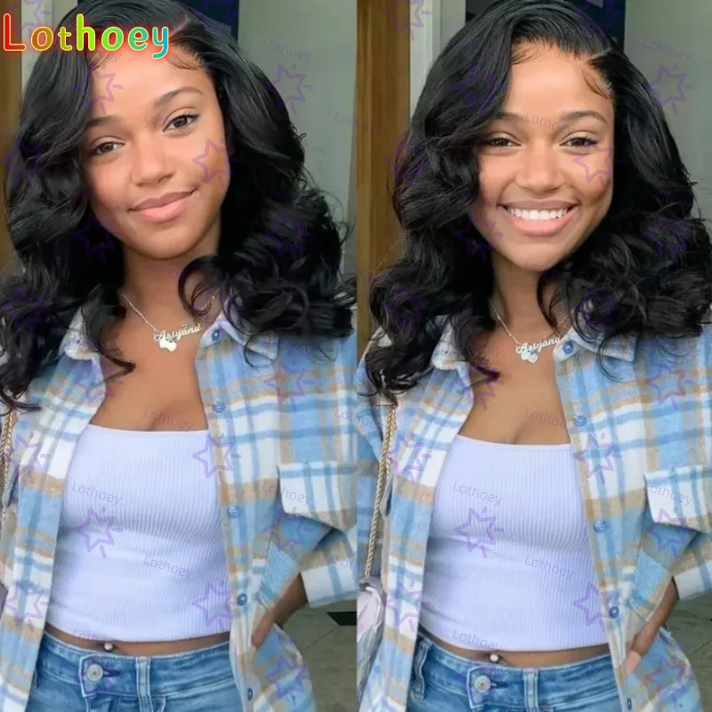 

13x6Middle Score Body Wave Bob Wigs Human Hair Lace Front Wigs for Black Women Pre Plucked Wig 100% Human Hair With Baby Hair