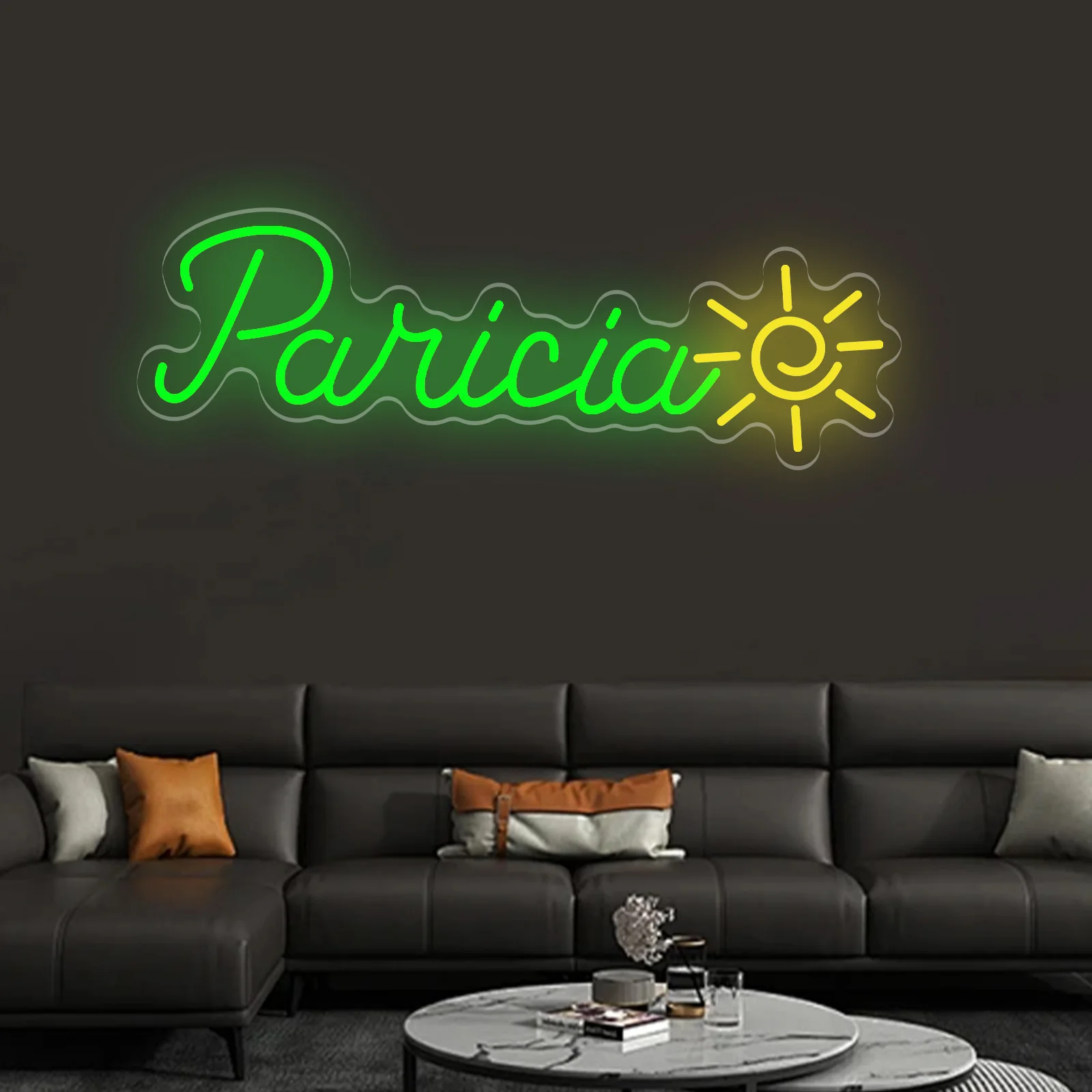 Custom Neon with Name&Sun Sign, Door&Wall Mounted Decor for Club/Yard/Party/Holiday/Store&Other Occasions, Room Decor Home Decor view 5