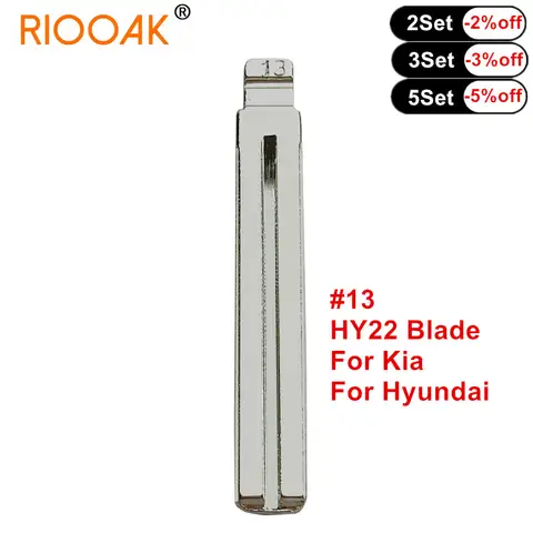 10개 KD # 13 HY22 블레이드 범용 원격 플립 자동차 키 블레이드 Kia Spotage RIO K2 K3 K5 Hyundai Verna I30 IX35 Sonata Elantra