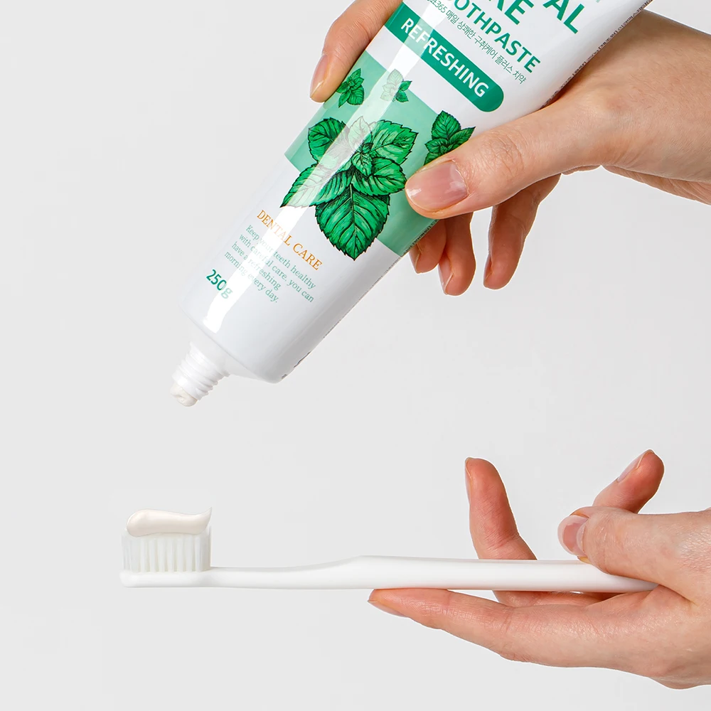 معجون أسنان Comma365 للعناية اليومية منعش بدرجة التنفس بسعة كبيرة 250 جرام × 8 قطع للعناية باللثة خالي من الفلورايد ومزيل رائحة الفم الكريهة ومزيل الجير #3