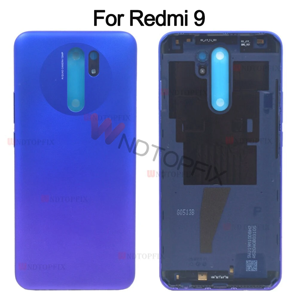 New For Xiaomi Redmi 9 Battery Cover Panel M2004J19G M2004J19C Rear Door Housing Case For Redmi 9A Back Cover With Adhesive