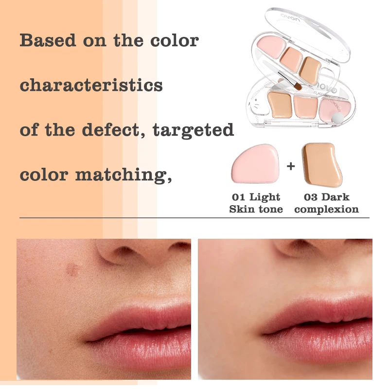 Three-color concealer, foundation contour makeup board, eye cream concealer, long-lasting coverage, waterproof