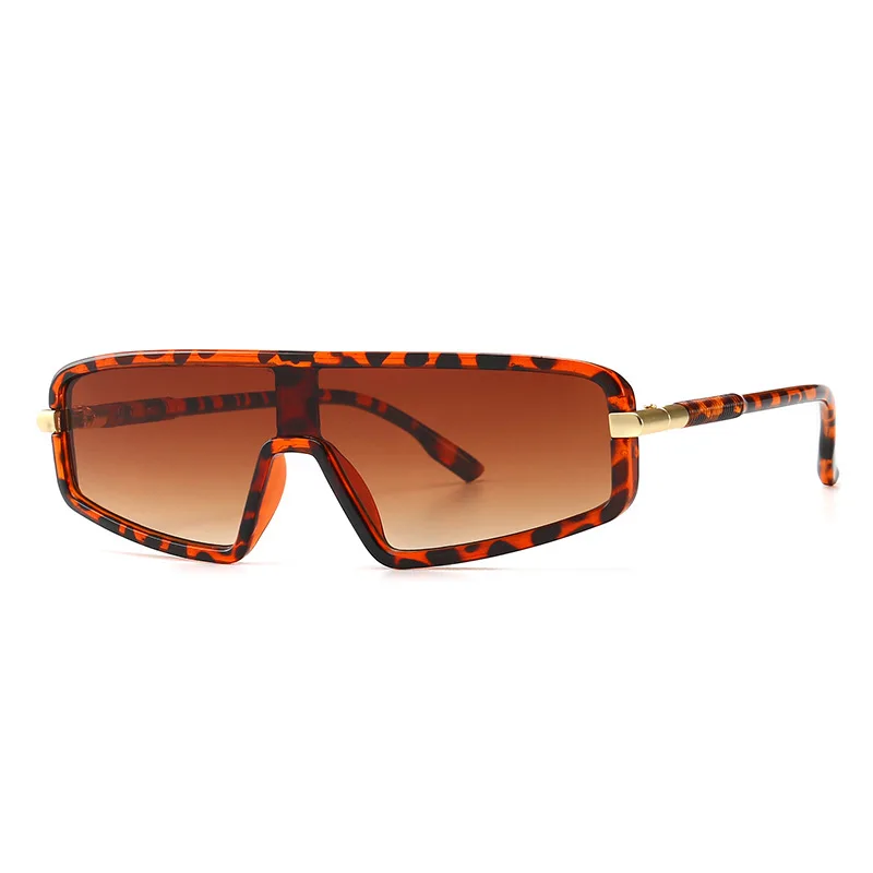 Mode Ein Stück Sonnenbrille Männer Frauen Flache Top Spiegel Gradienten Objektiv Luxus Gläser Trendy Zeigen Shades Kleine Brillen UV400 – Detail 4
