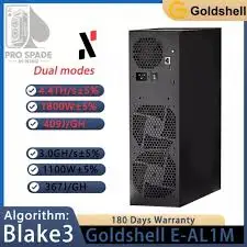 AJ Goldshell E-AL1M 4.4TH 1800W ALPH Miner Black 3 خوارزمية مع PSU المتوفرة فقط 50% الآن و 50% بعد التسليم