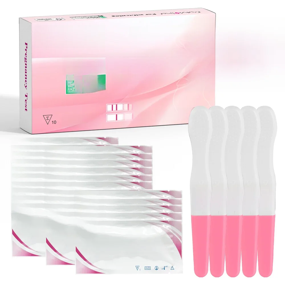 Kit de tiras de teste de ovulação e gravidez Pelvifine: 25 tiras de ovulação e 5 palitos de teste de