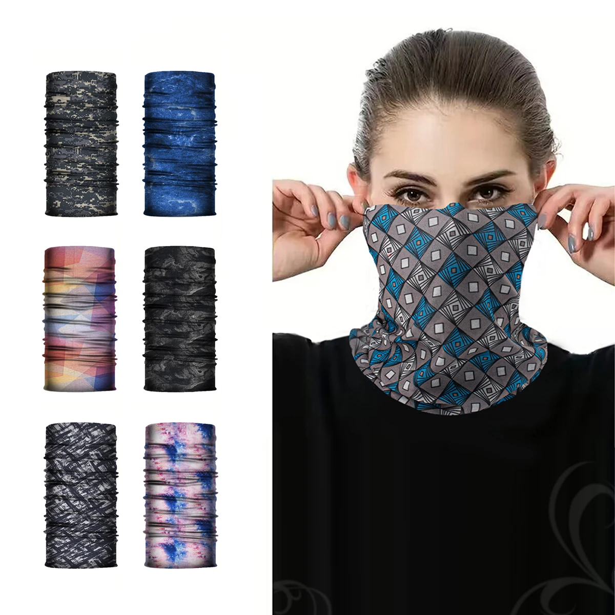 

Cycling Face Mask Ice Silk Outdoor Masks Breathable Fishing Training Sport UV Face Scarf Neck Gaiter Summer Face Bandana Cool