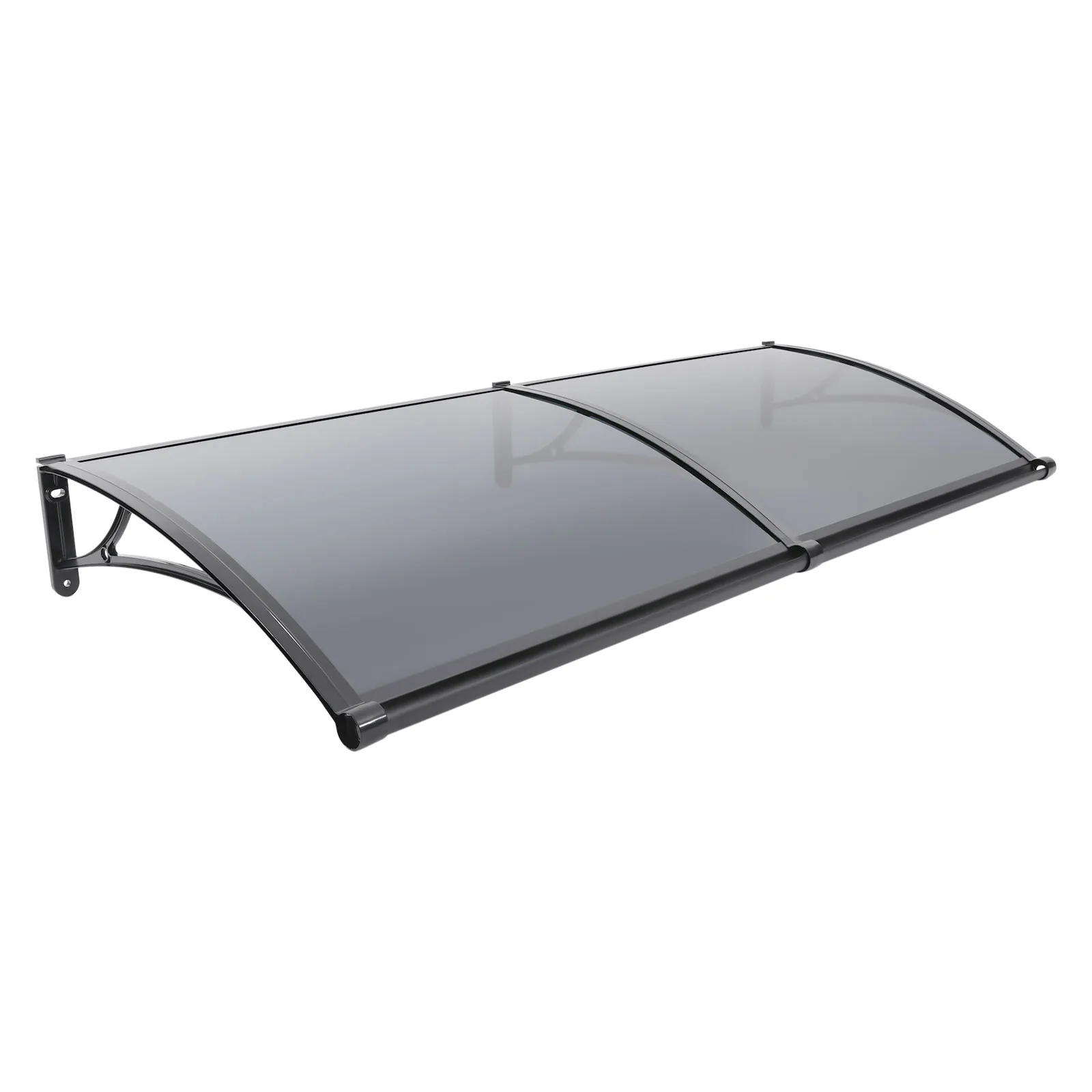 Cubierta de lluvia para puertas y ventanas, toldo para puerta y ventana, toldo para puerta delantera, excelente Protector de PC y aleación de aluminio negro