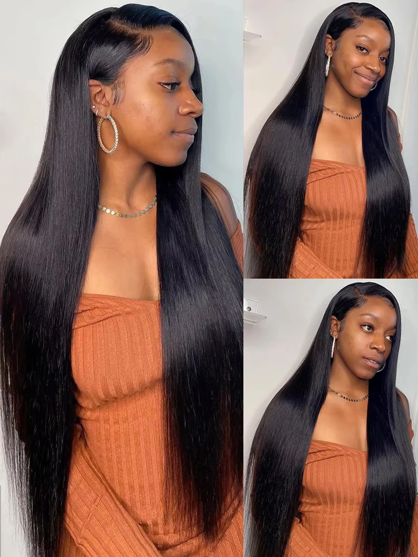 38 40 بوصة شعر طبيعي مفرود باروكة 13x6 HD شفافة الدانتيل الباروكات الأمامية 200 الكثافة البرازيلي ريمي قبل قطعها باروكة من شعر طبيعي