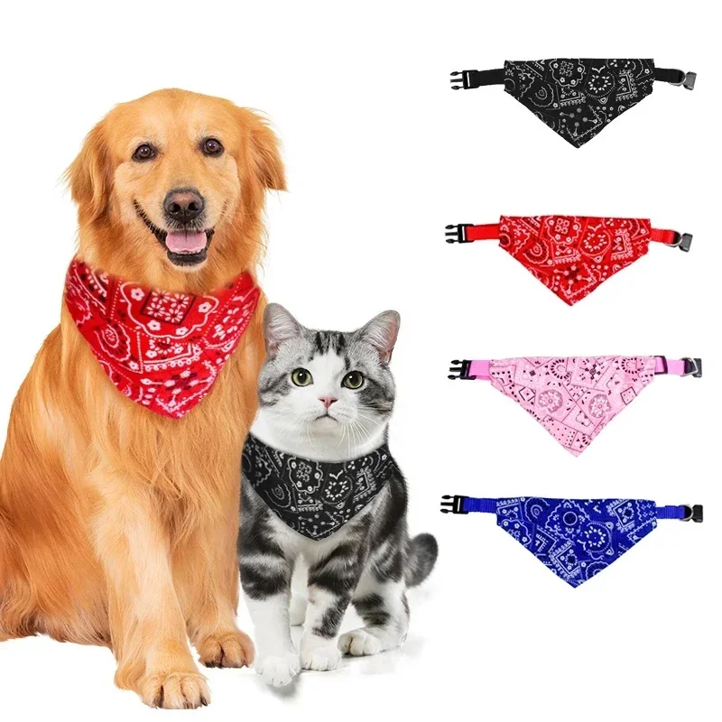 Collier Bandana pour chien, Bandana détachable, écharpe, lavable, Triangle, bavoirs, pour petits et moyens chiens, chats