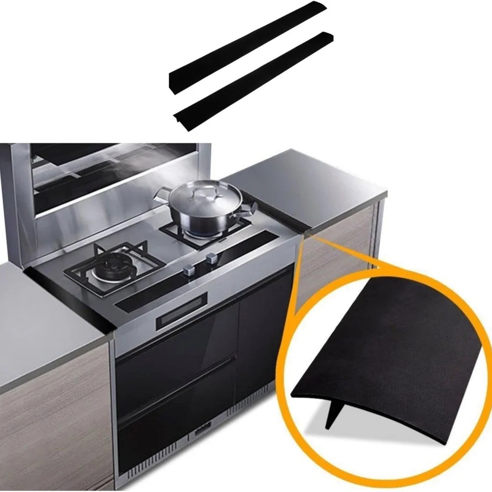 Silicone Strip for the Gap Cover of the Stove Counter,Heat-Resistant Oven Gap Filler, Sealing, Stain-Resistant and Easy to Clean