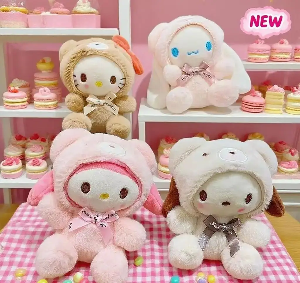 

Милый нарядный плюшевый мишка, плюшевая кукла, кукла Мелодия/Hello Kitty, кукла, брелок с героями мультфильмов