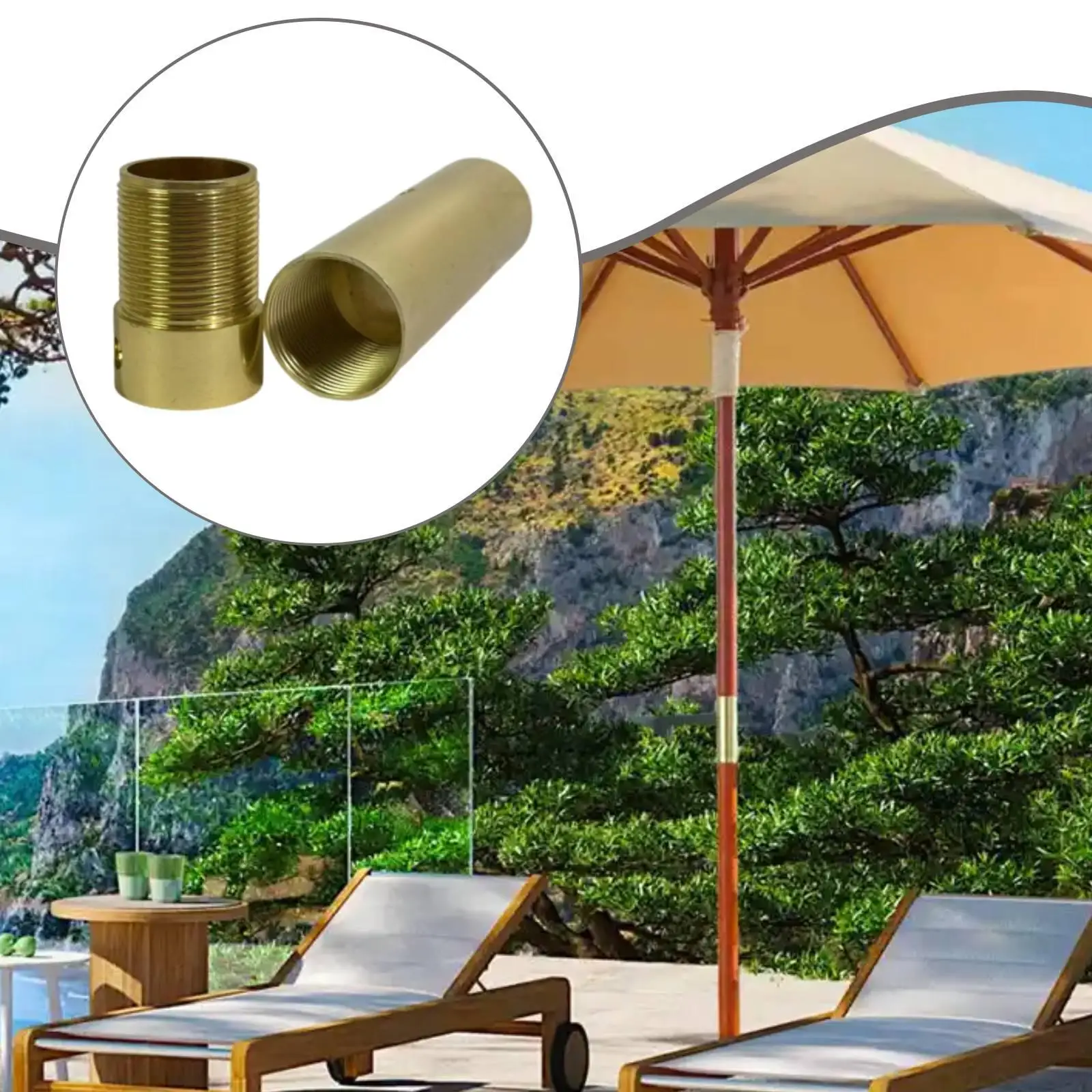 Joint Adapter for Wooden Patio Umbrella Weather Resistant Accessory Hardware,Canopy Joint Adapter for Wooden Patio Umbrellas