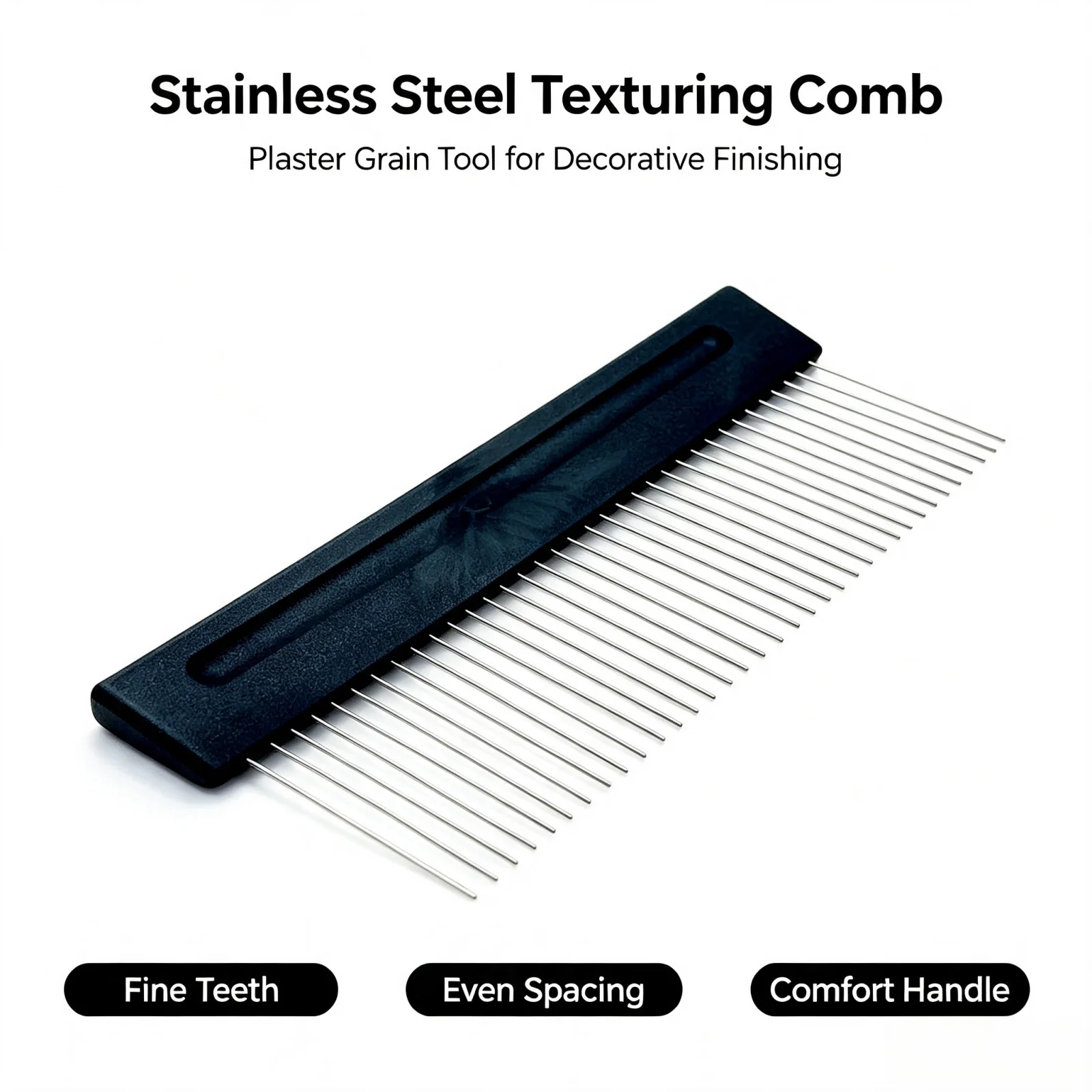 Stainless Steel Textured Teeth Comb Cloth Grain Texture Scraper Tool For Diatom Mud Wall Art Fabric Effect Painting Comb