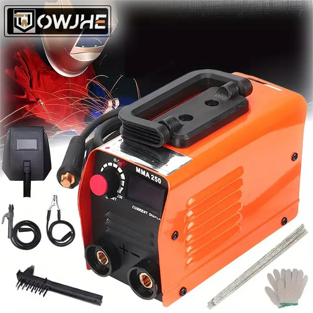 OWJHE Portatile 250A MMA Saldatore Ad Arco Saldatrice Inverter 220V Mini Ferro Attrezzature Per Saldatura Elettrica Strumenti di Riparazione Auto