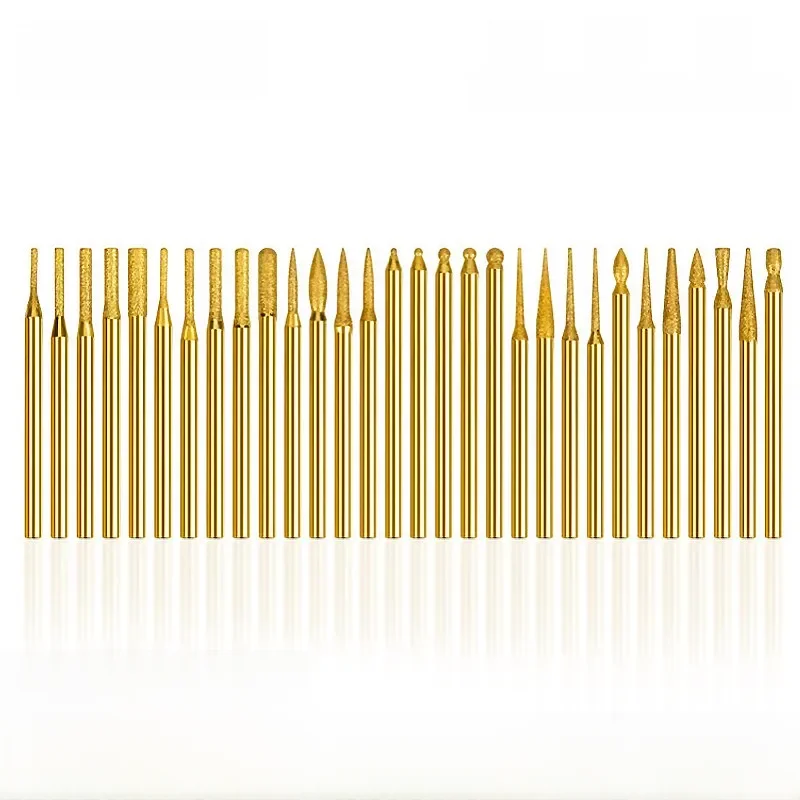 XCAN wiertło diamentowe 30 sztuk 3.0mm Shank wiertła diamentowe zestaw wierteł do szlifierki elektrycznej Dremel narzędzia ścierne plik — zdjęcie 2