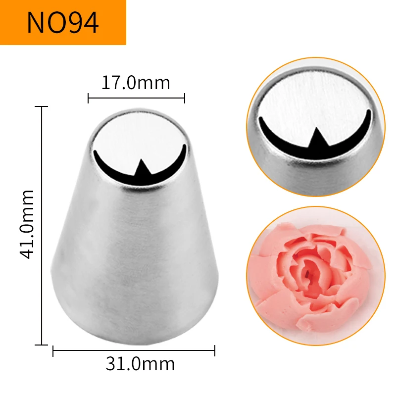 

Free Shipping Stainless Steel 18/8 Russian Flower Piping Nozzle DIY Cakes Cupcakes Icing Tip #NO94