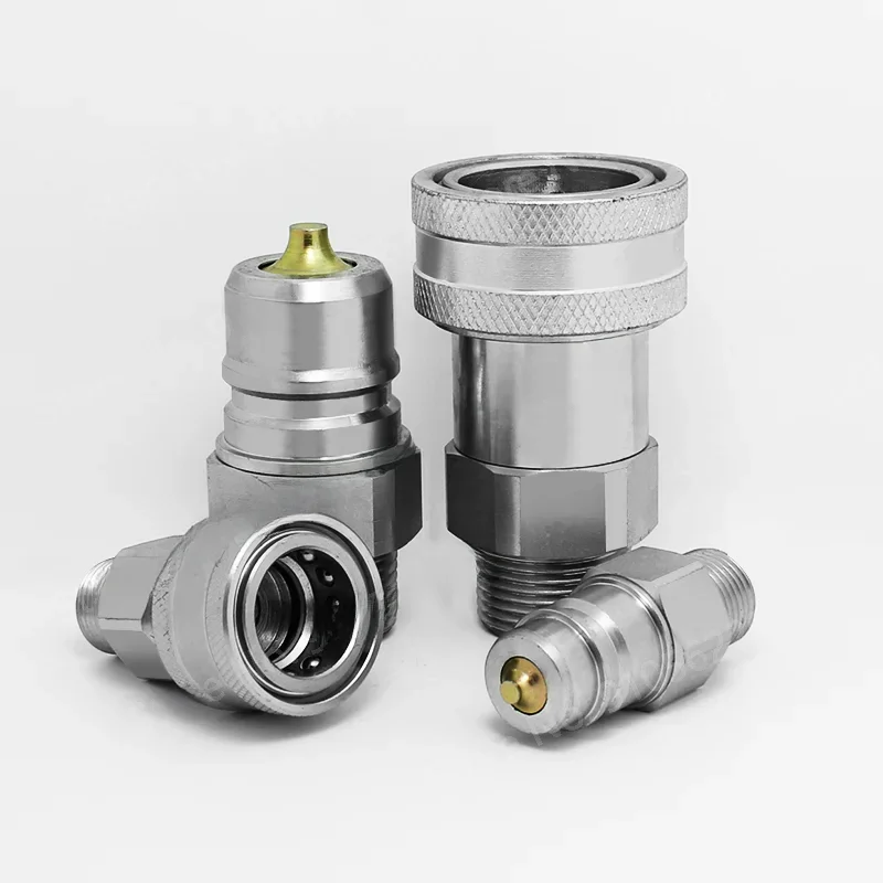 Hochdruck-Schnellverbinder für hydraulische Ölleitung, selbstsicherndes Außengewinde, doppelter selbstdichtender hydraulischer Schnellverbinder